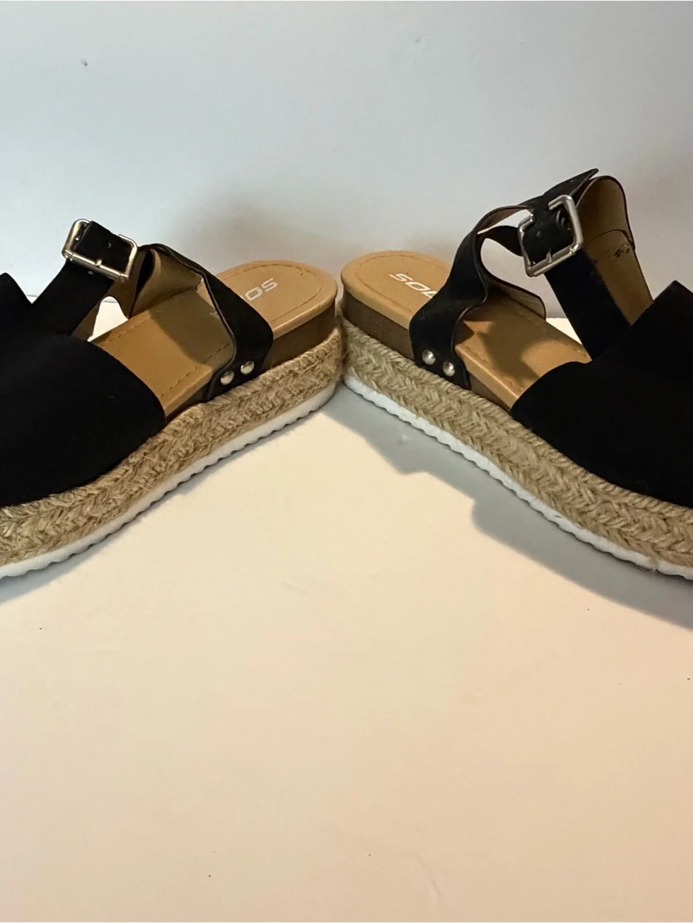 Black Platform Sandals - Women